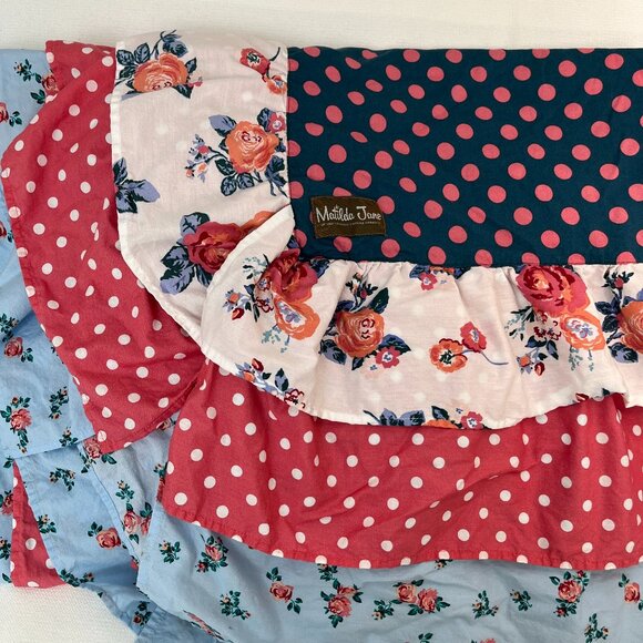 Matilda Jane Other - Matilda Jane Floral Polka Dots Baby Crib Toddler Ruffled BedSkirt Dust Ruffle OS